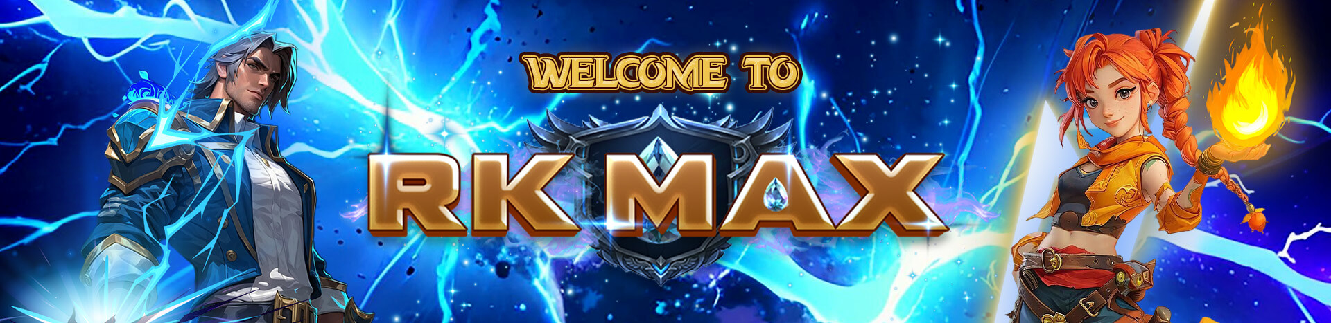 RK MAX Casino homepage banner showing fast access and daily play features